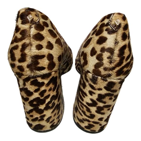 SAM EDELMAN Fur Leopard Print Halston Pumps - Size 6 1/2 - Picture 4 of 8